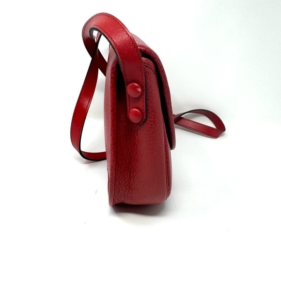 Christian Dior Vintage Bobby Saddle Red Leather Crossbody Shoulder Bag - Picture 3 of 13